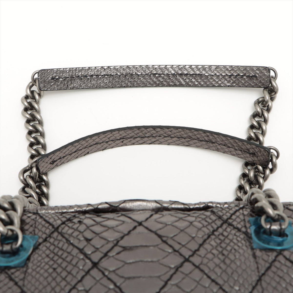 Chanel Coco Charm Pearson Chain Shoulder Bag Silver Silver  17th