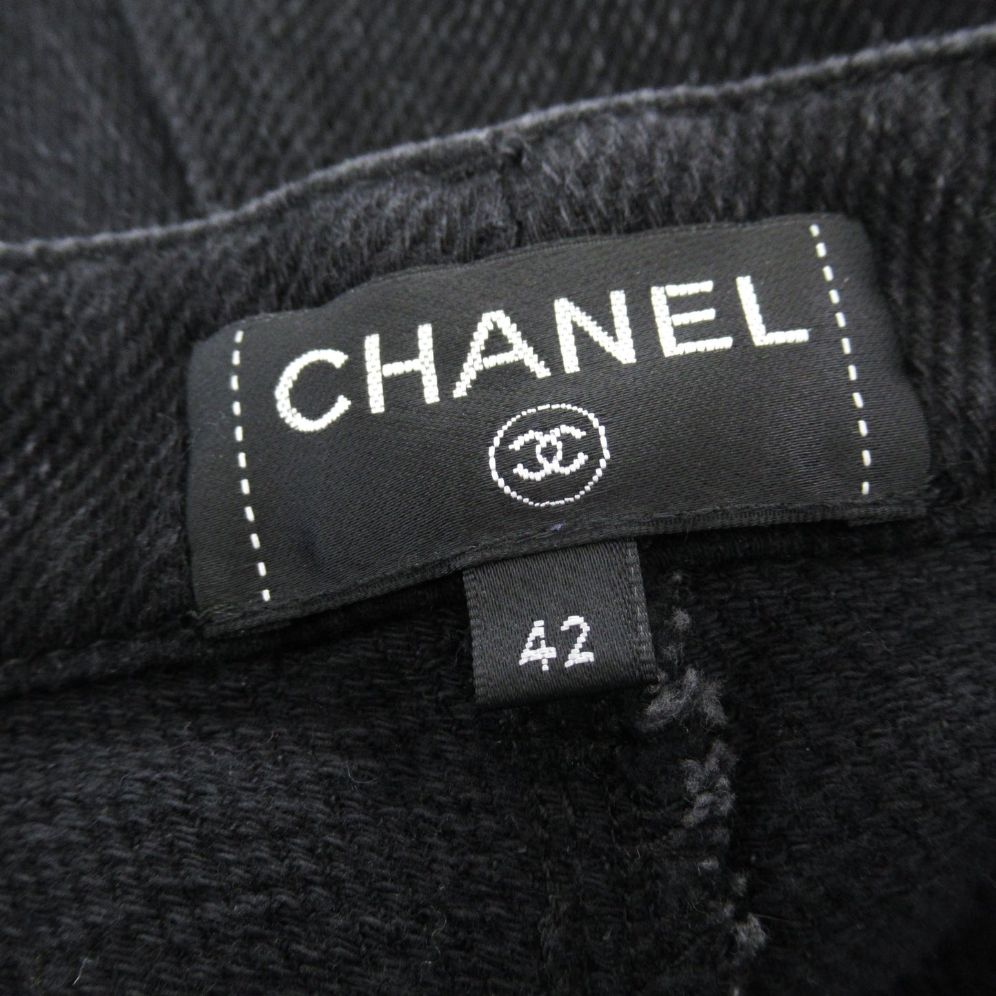 CHANEL CHANEL Wide Pants  Bottoms Cotton  Black P60874V46402