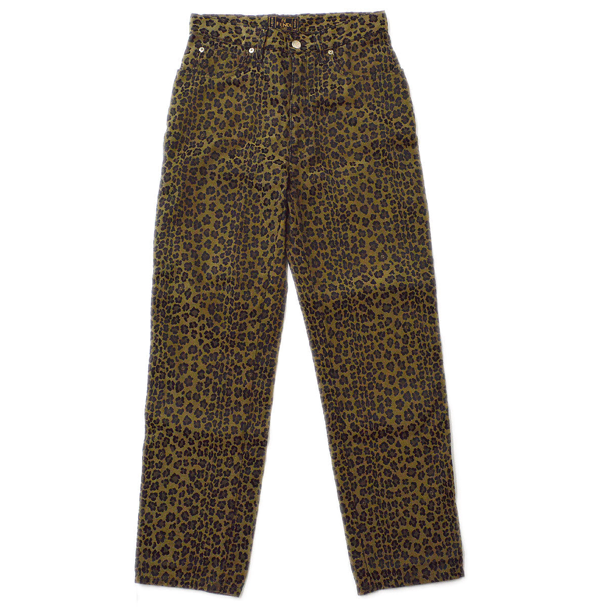 FENDI 80s leopard-print tapered trousers #43