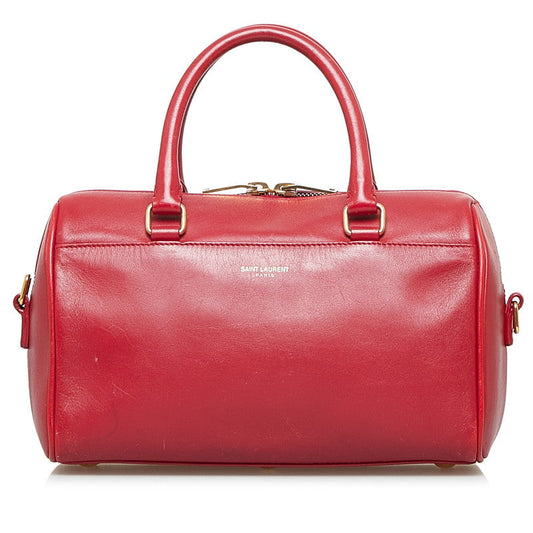 Saint Laurent Baby Duffle in Calf Leather Red 330958