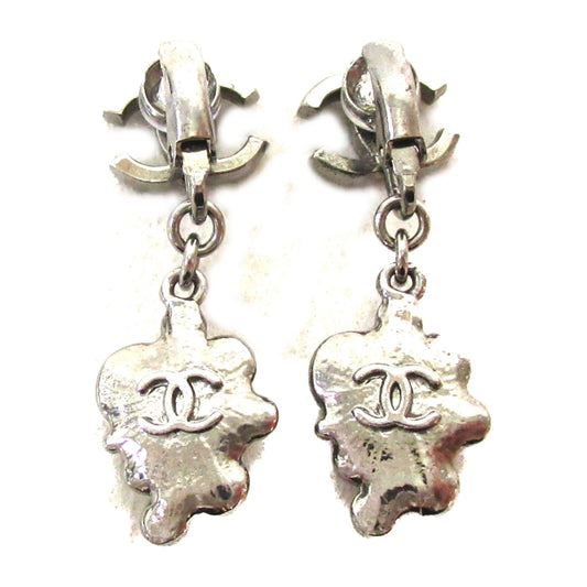 Chanel Wine Motif Firearms Earring Jewelry Meikki  Silver  05A