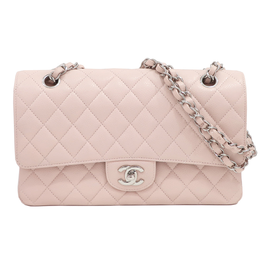 Chanel Bag Matrasse 25 A01112 Chain Shoulder CC Mark W Flap Caviar S Pink/SV G   Women 19th/8-digit   Card  Bag