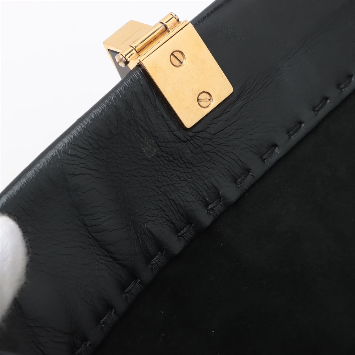 Fendi Sunshine Leather  Bag Black 8BH386 Fender