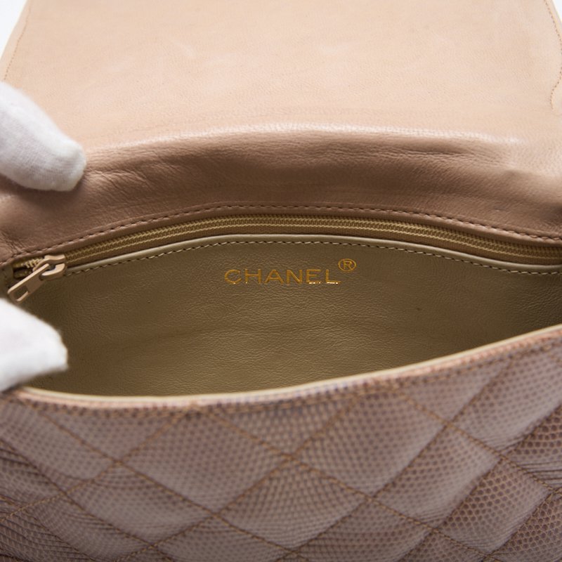 CHANEL 【CHANEL】 Matrasse Push Lock Full Flop Handbag Rizard Beige   Bag Lady Handbag Hybrid 【 Delivery】 ' Handbag HYBRAND 【Free Delivery】 Ladies' Handbag HYBRAND Online