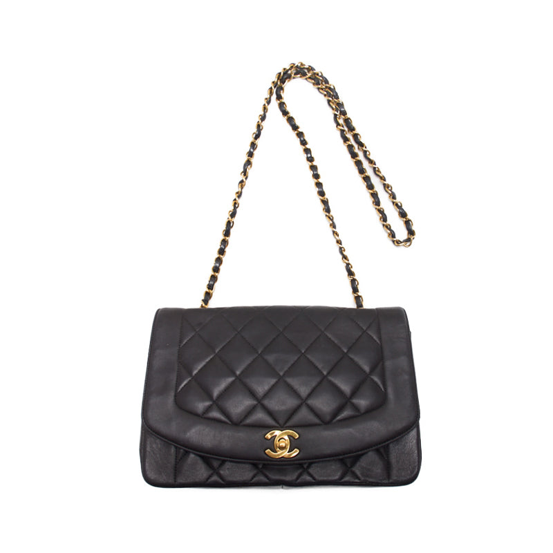 Chanel Matrasse Dianaflap Chain Shoulder  Black  Shoulder Bag Mini Shoulder Bag  Bag Hybrid 【 Ship】  Mountain Bookstore Online