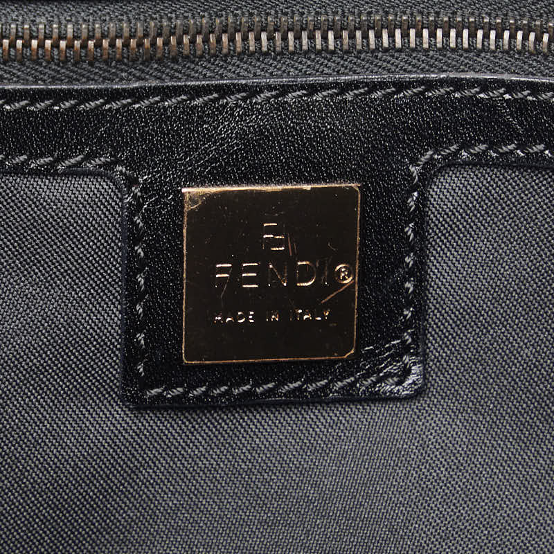 Fendi Zuo Handbag 8BN003 Brown Canvas Leather  Fendi