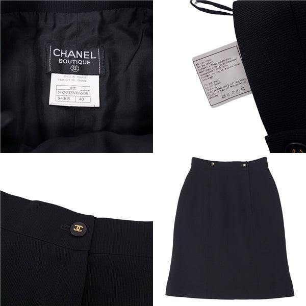 Chanel 97P  Knee  Coco Landless Bottoms French Made 40 (M Equivalent) Black T-Shirt  Lord