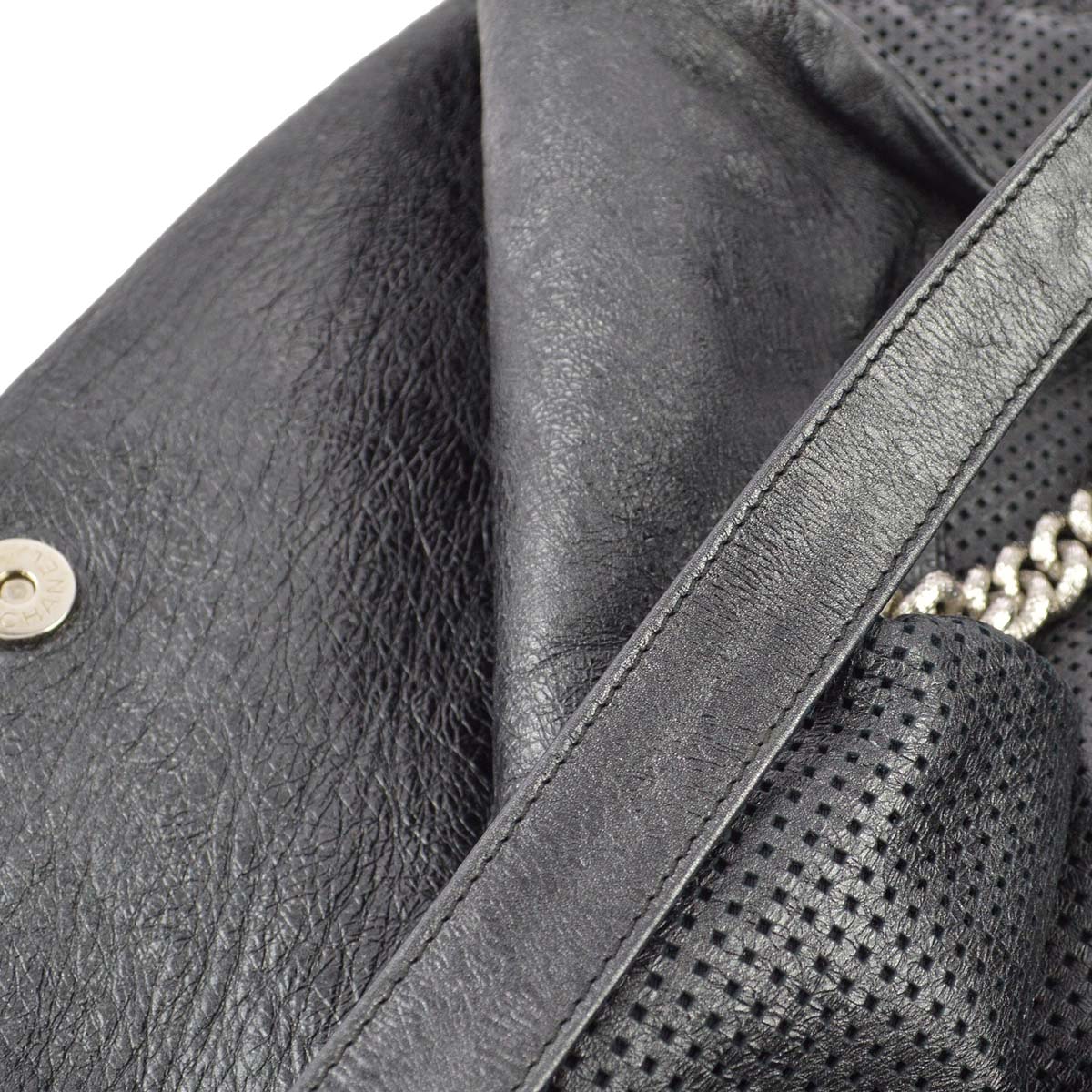 Chanel Black Perforated Lambskin 2way Shoulder Tote Bag