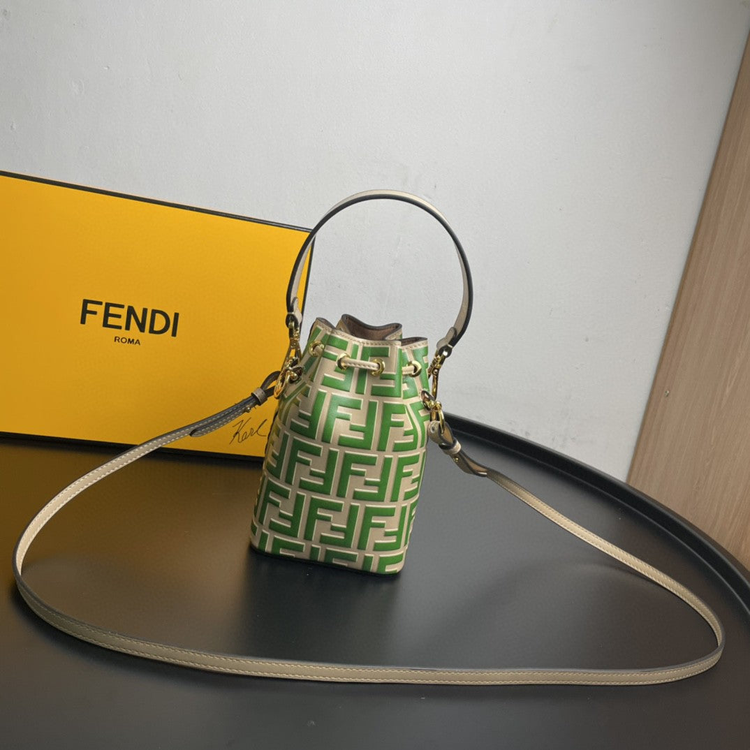 Fendi Mon Tresor Green Mini Bag For Woman 18cm/7in