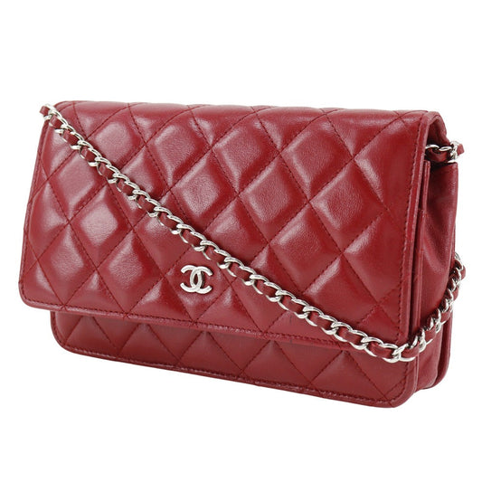 CHANEL Chain Wallet Matrasse A33814  2014 Italian Made Snap Button