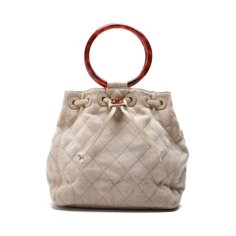 CHANEL 【CHANEL】Coco Handbag Canvas Beige Handbag  Handbag Hybrids【 Ship】ern Netherlands Online