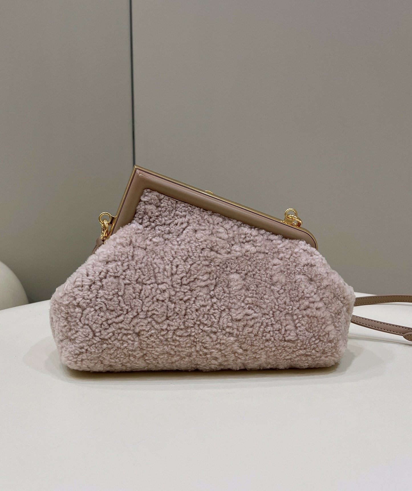 Fendi Fendirst Small Pink Mink Bag For Woman 26cm/10in