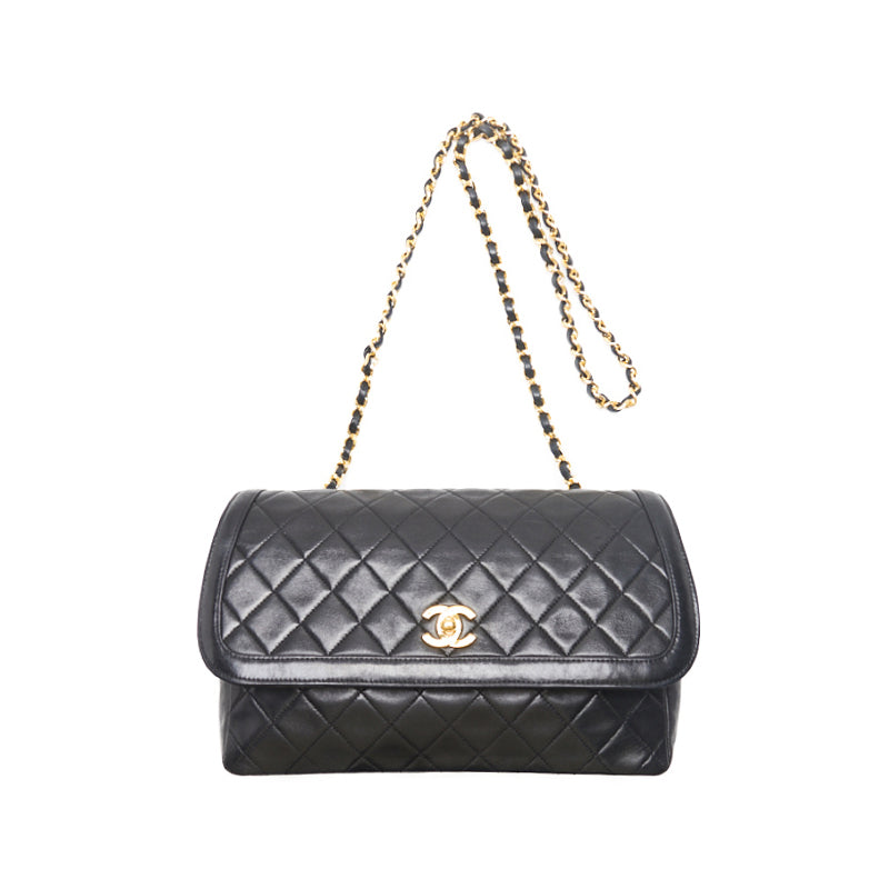 Chanel Matrasse  Flap Turnlock Chain Shoulder  Black  Shoulder Bag  Shoulder Bag Ladies Shoulder Bag Hybrid 【 Ship】 Ladies Shoulder  Online