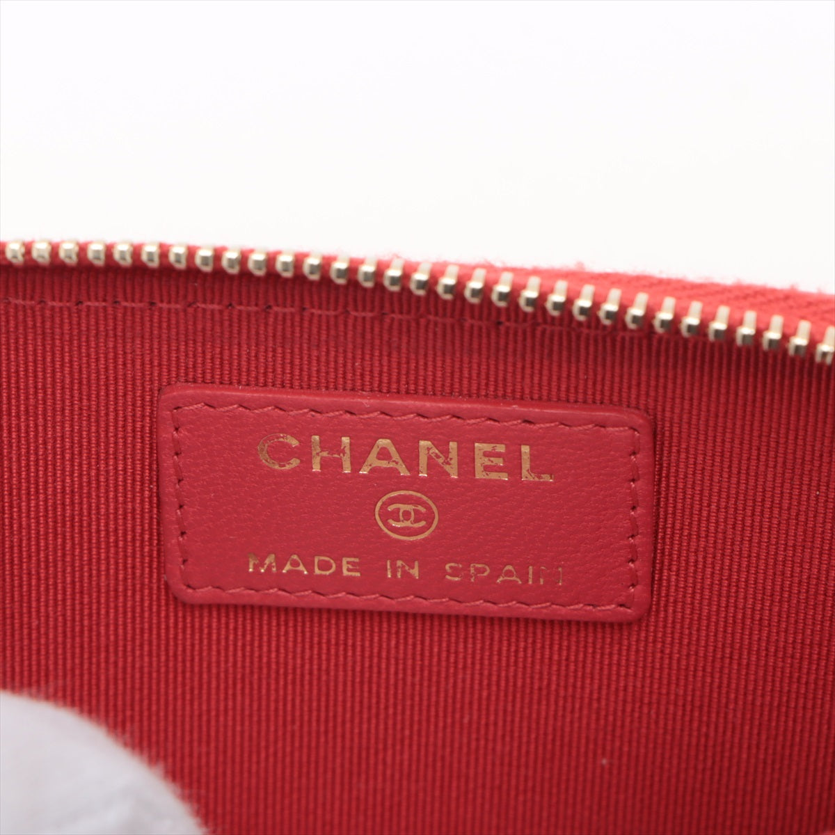 Chanel Mattrase  Coin Case Red G  25th