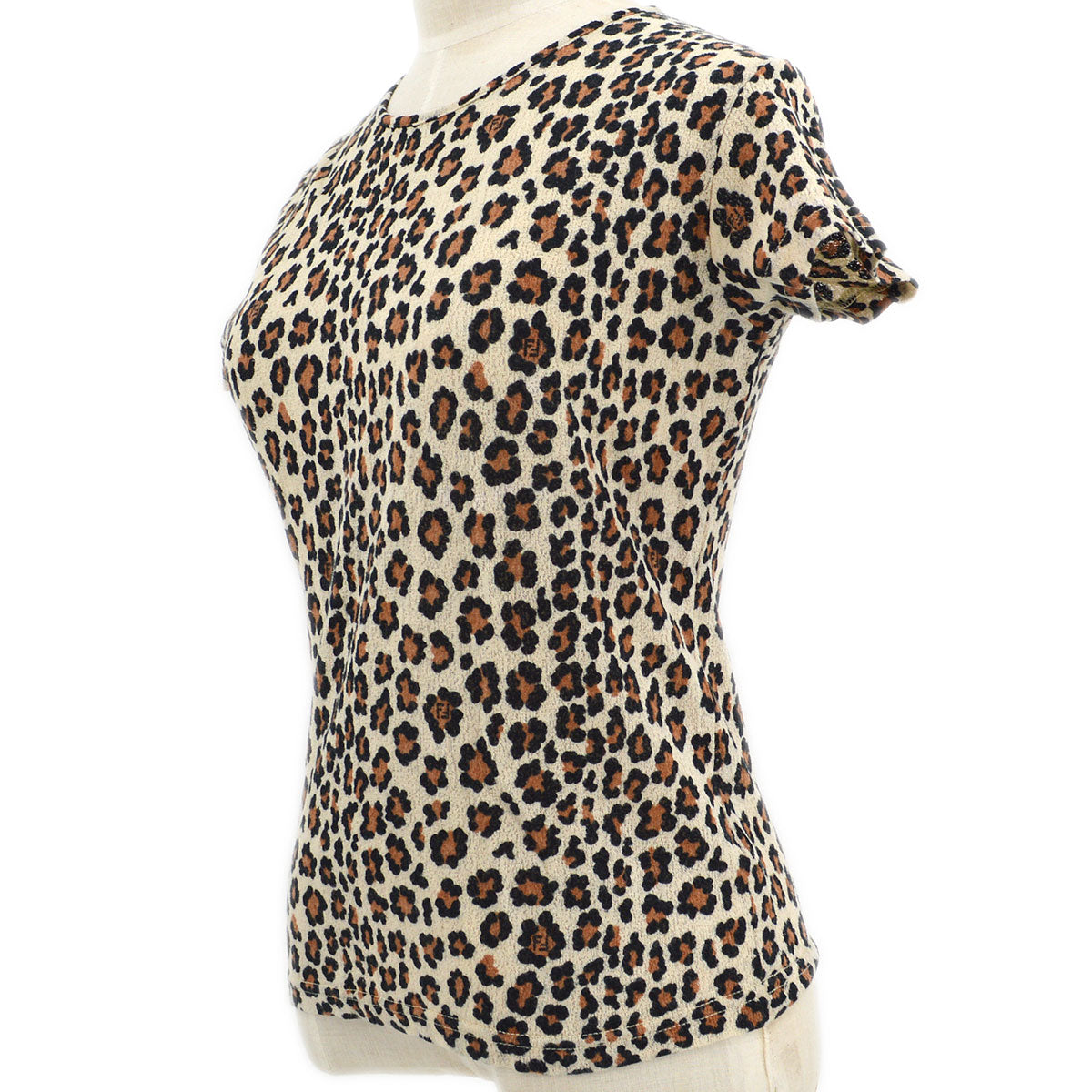 FENDI Leopard T-Shirt Beige #44