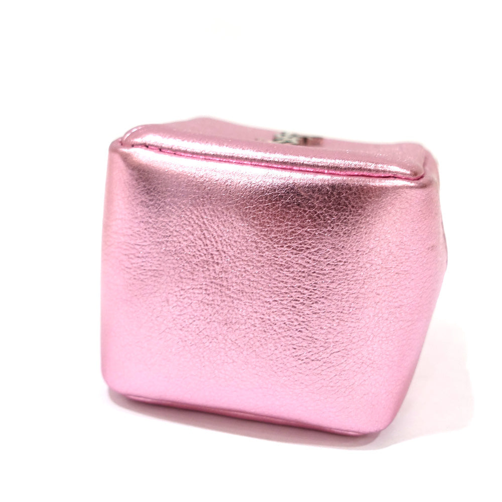 Saint Laurent Jamie Cube Charm Pouch Pink Metal 669964