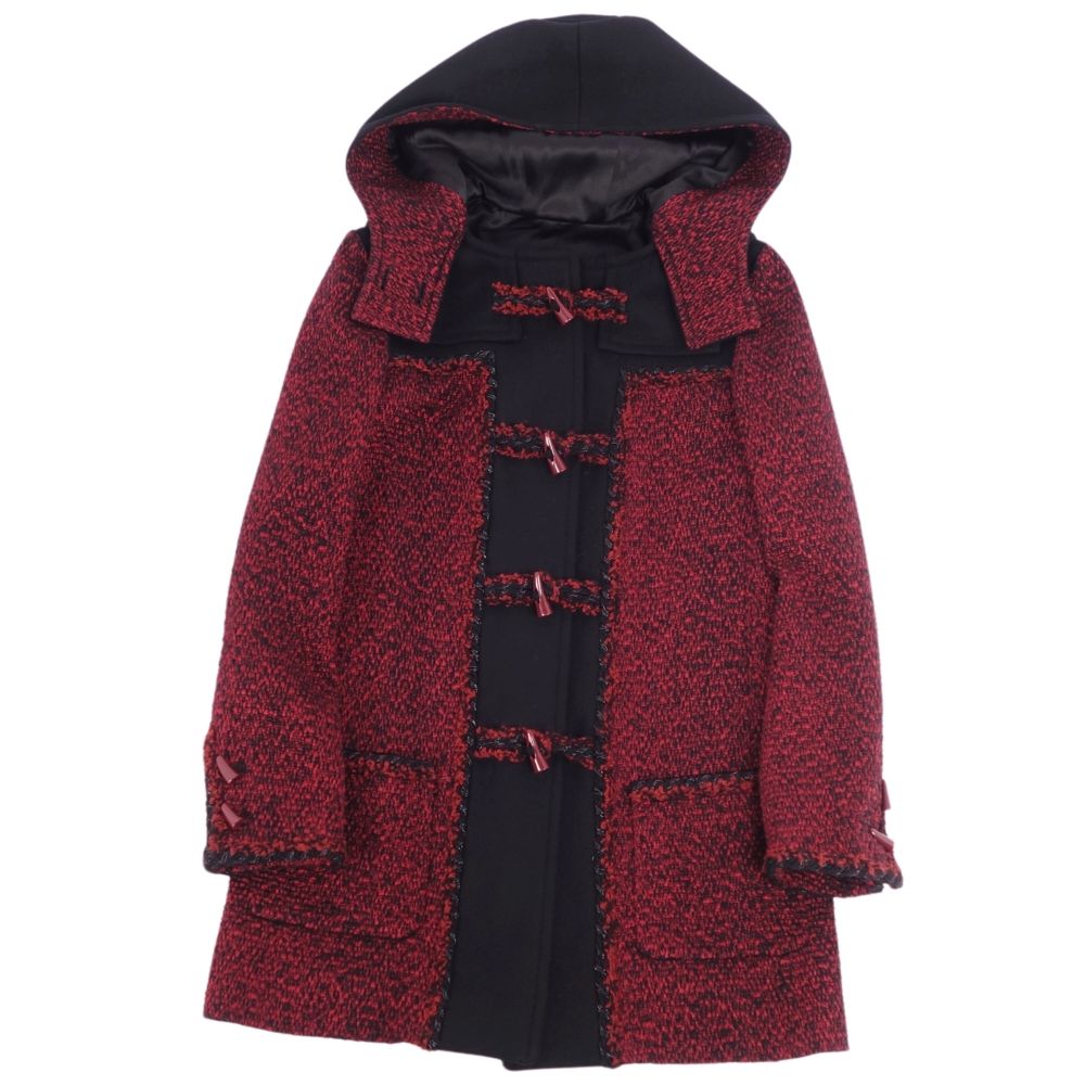 Chanel 11A P42310 Daphne Coat Mixed   French Made 40 (M equivalent) Red/Black