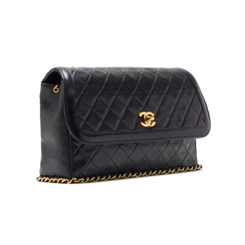 Chanel Matrasse  Flap Turnlock Chain Shoulder  Black  Shoulder Bag  Shoulder Bag Ladies Shoulder Bag Hybrid 【 Ship】 Ladies Shoulder  Online