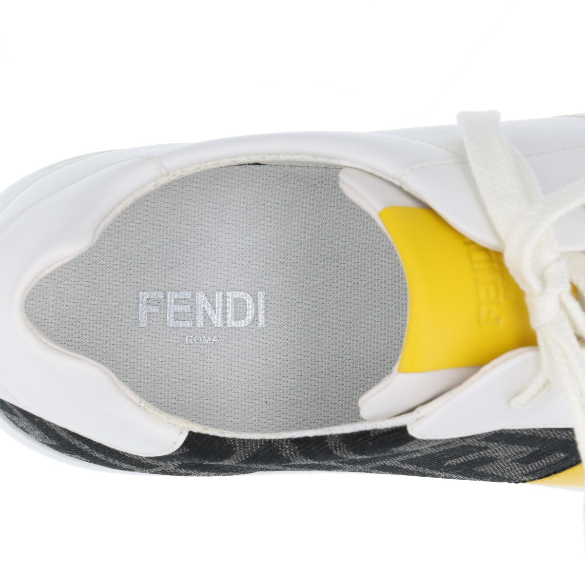 Fendi Zucca Canvas  Leather Trainers 6 Men Multicolor 7E1408   Box  Bag