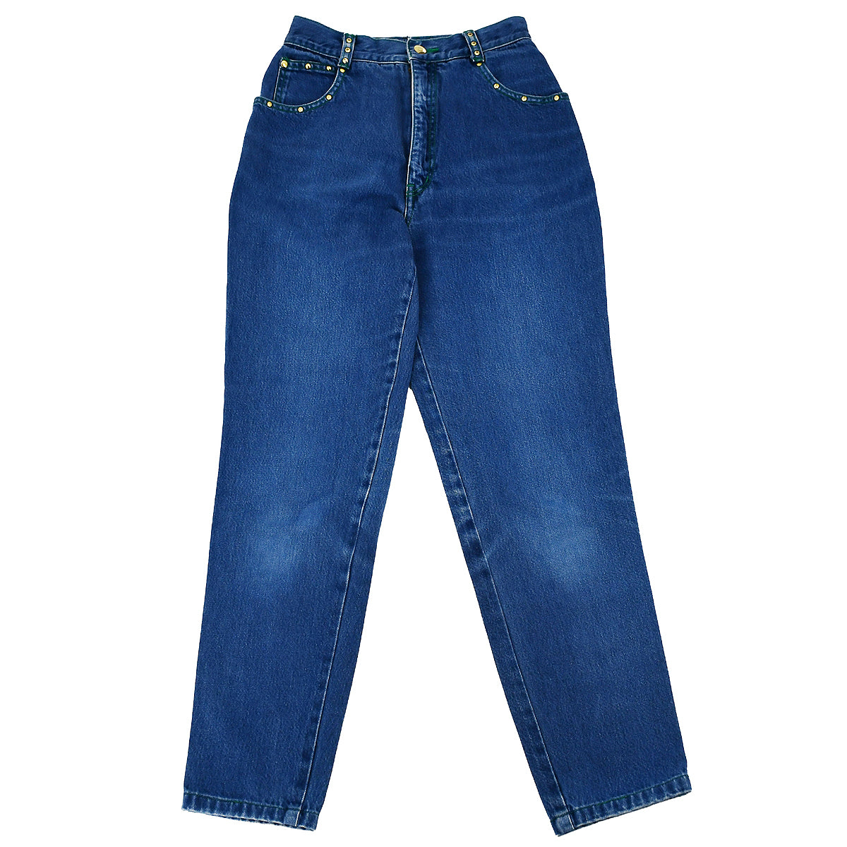 Yves Saint Laurent high-waisted tapered-leg jeans #40