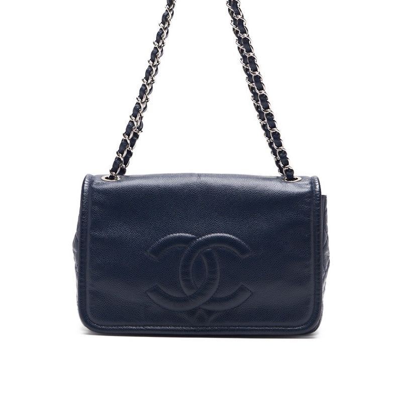 Chanel Matrasse Coco Chain Sder St Caviar S Navy (Silver G ) Tote Bag  Tote Bag Ladies Tooth Bag Hybrid 【 Delivery】 es s Online