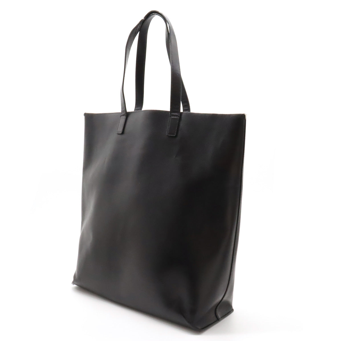 Saint Laurent Shopping Tote Bag Calfskin Black 396906