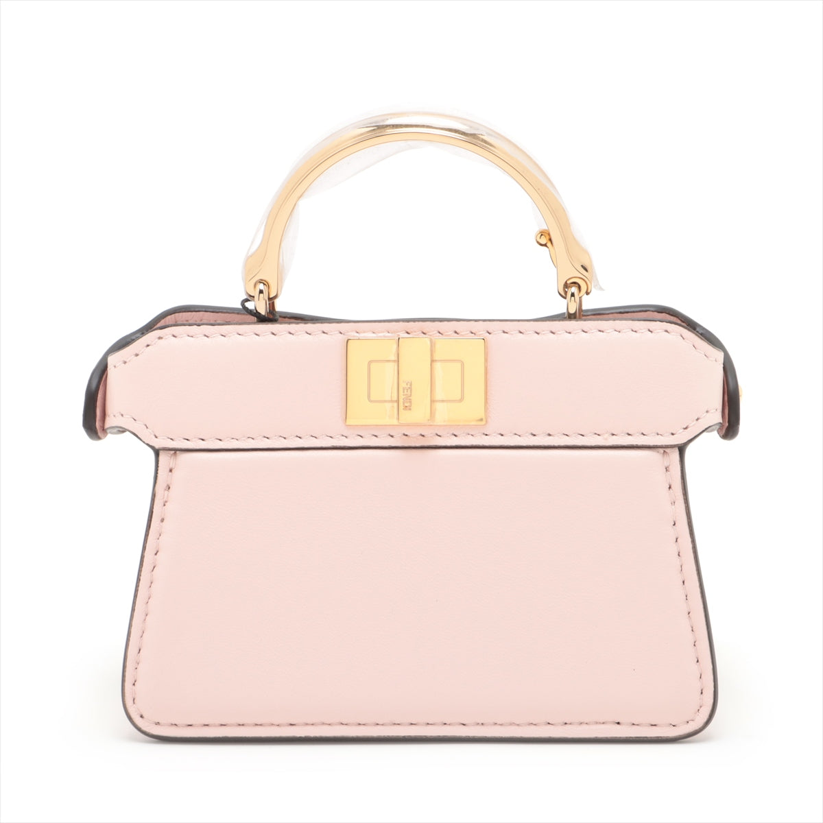 Fendi Micro Icy Yu Peacebu Leather 2WAY Handbag Pink