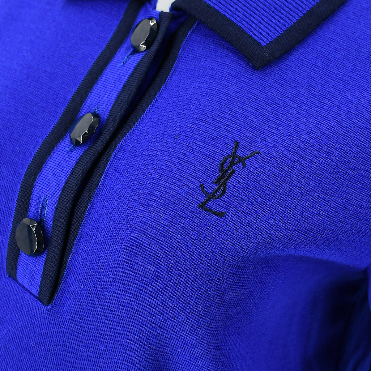 Yves Saint Laurent Long Sleeve Tops Blue #M