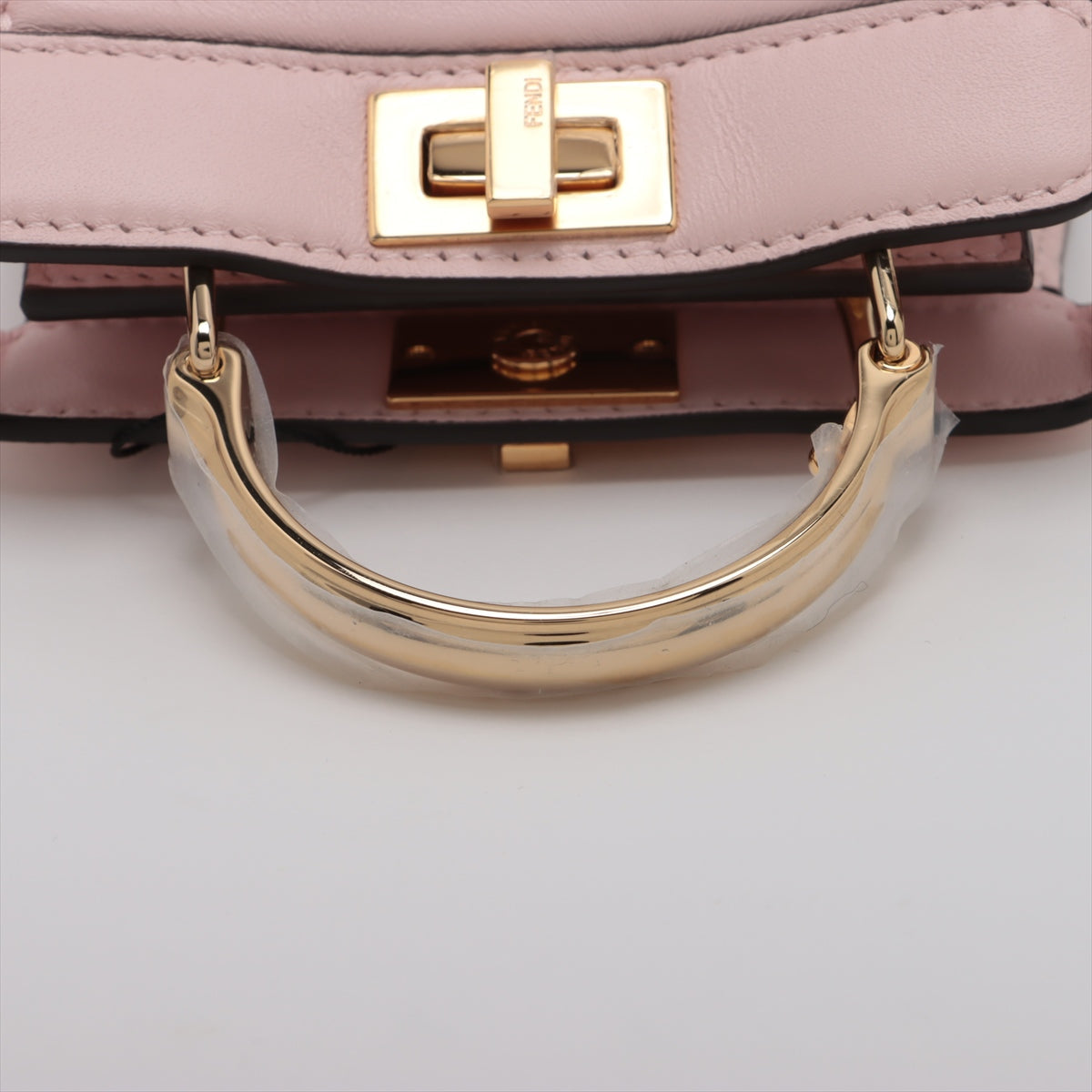 Fendi Micro Icy Yu Peacebu Leather 2WAY Handbag Pink