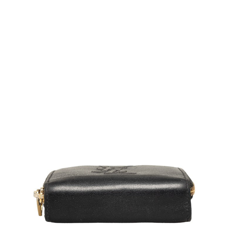 Saint Laurent Coin Wallet in Calf Leather Black GUE568985