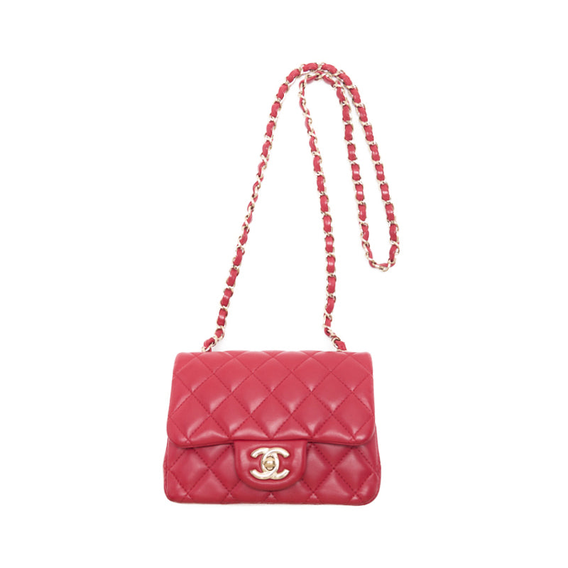 CHANEL 【CHANEL】MINI TRASSE Turnlock Chain Shoulder  Red  Shoulder Bag Mini Shoulder Bag  Bag Hybrid 【 Ship】【SS】Vill Mountain Online