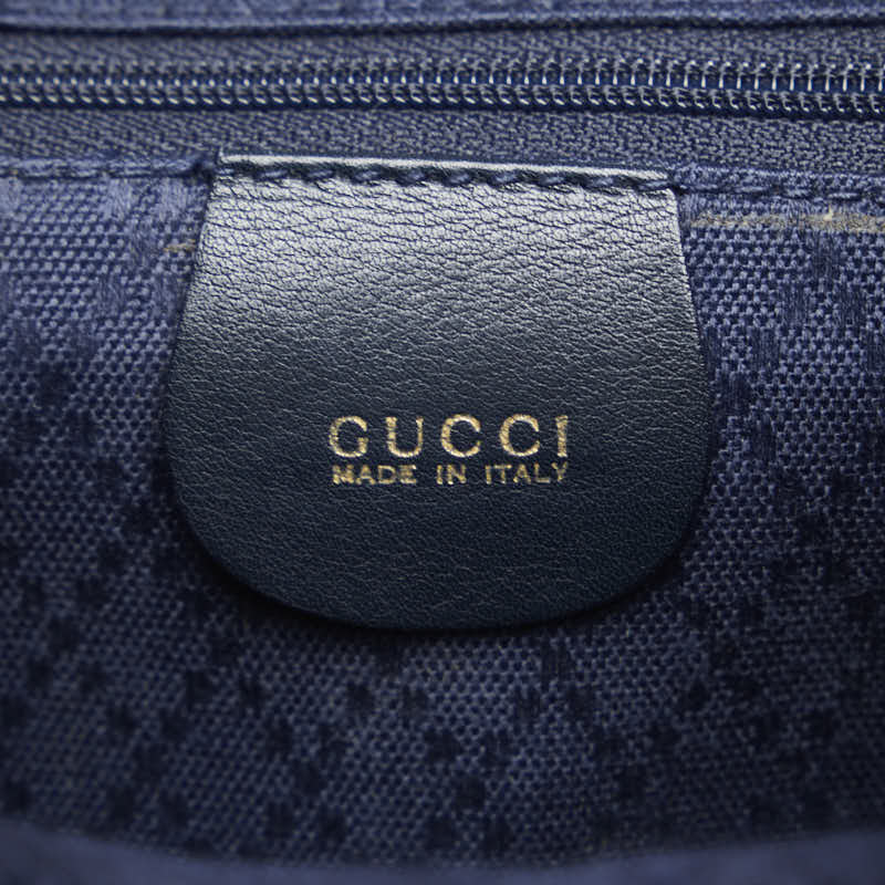 GUCCI Bamboo Backpack in Leather Navy 003 2058 0016