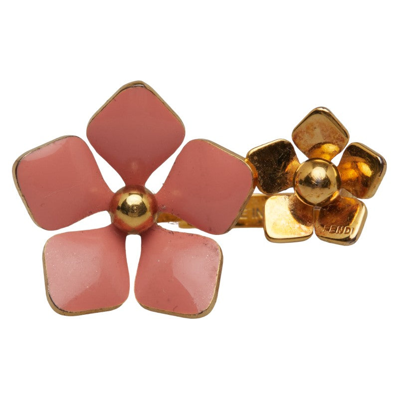 Fendi Flower Brassam Ring MV4614 Gold Pink   Fendi