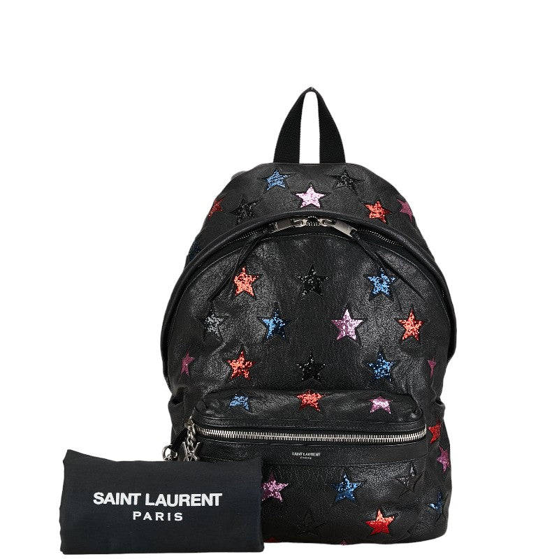 Saint Laurent City California Rucksack 454319 Black Multicolor Leather  Saint Laurent