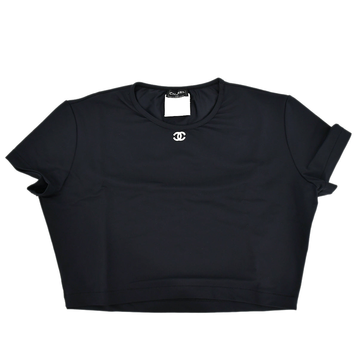 Chanel Cropped T-shirt Black P95 #44