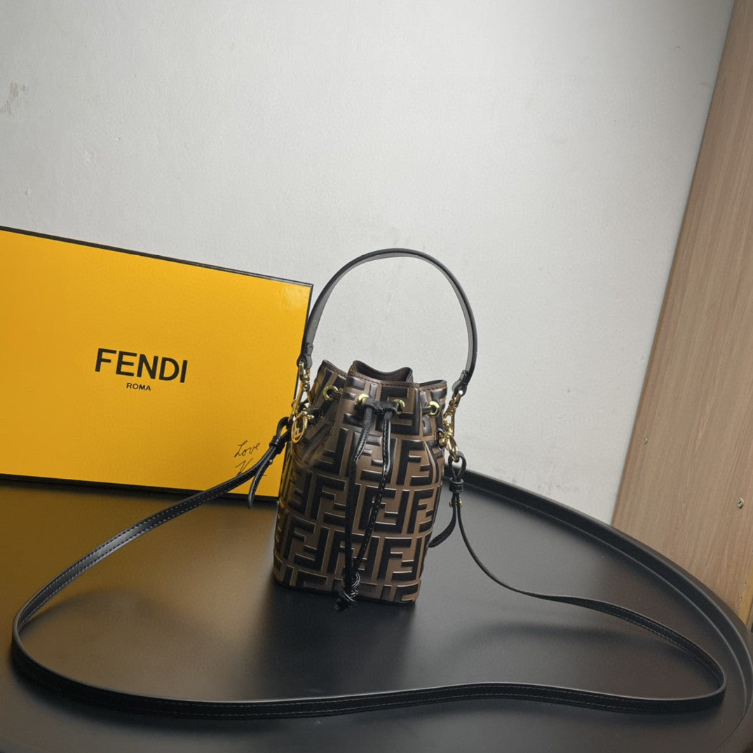 Fendi Mon Tresor Brown Mini Bag For Woman 18cm/7in 8BS010A659F13VK