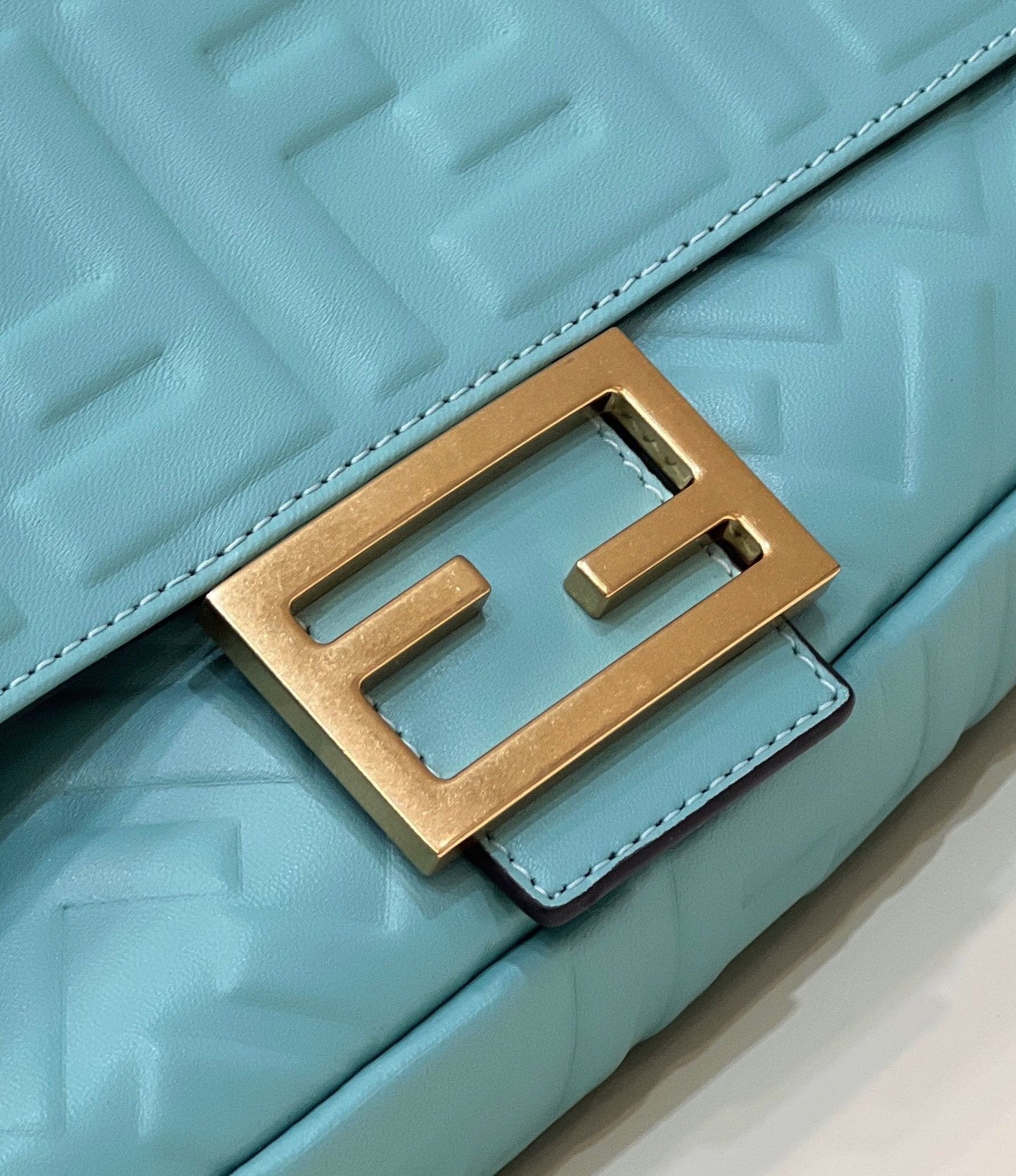 Fendi Baguette Teal Crossbody Bags