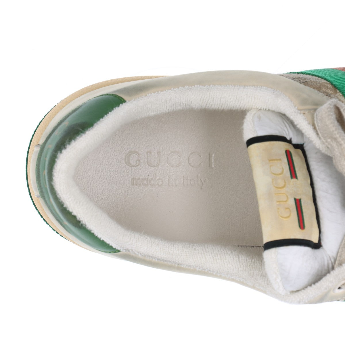 Gucci screener canvas x leather sneaker 11 men multi-colour vintage processing GG Supreme sy line    store