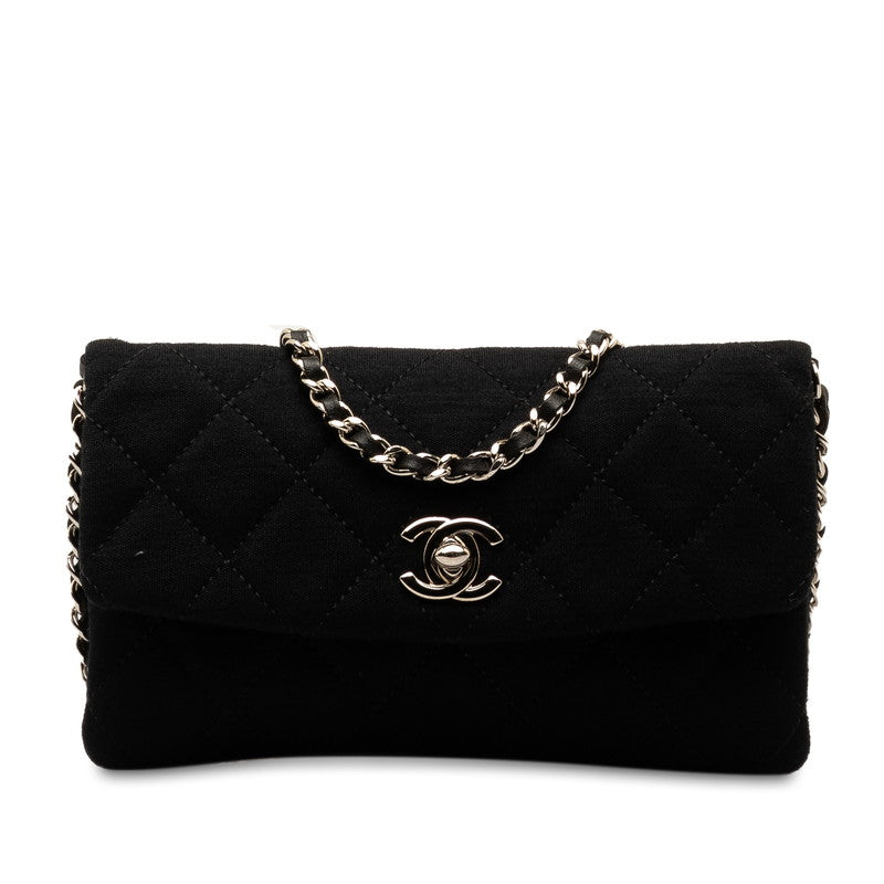 Chanel Mini Mattrase Christmas 2011 Limited Chain Shoulder Bag Black Silver Canvas  CHANEL