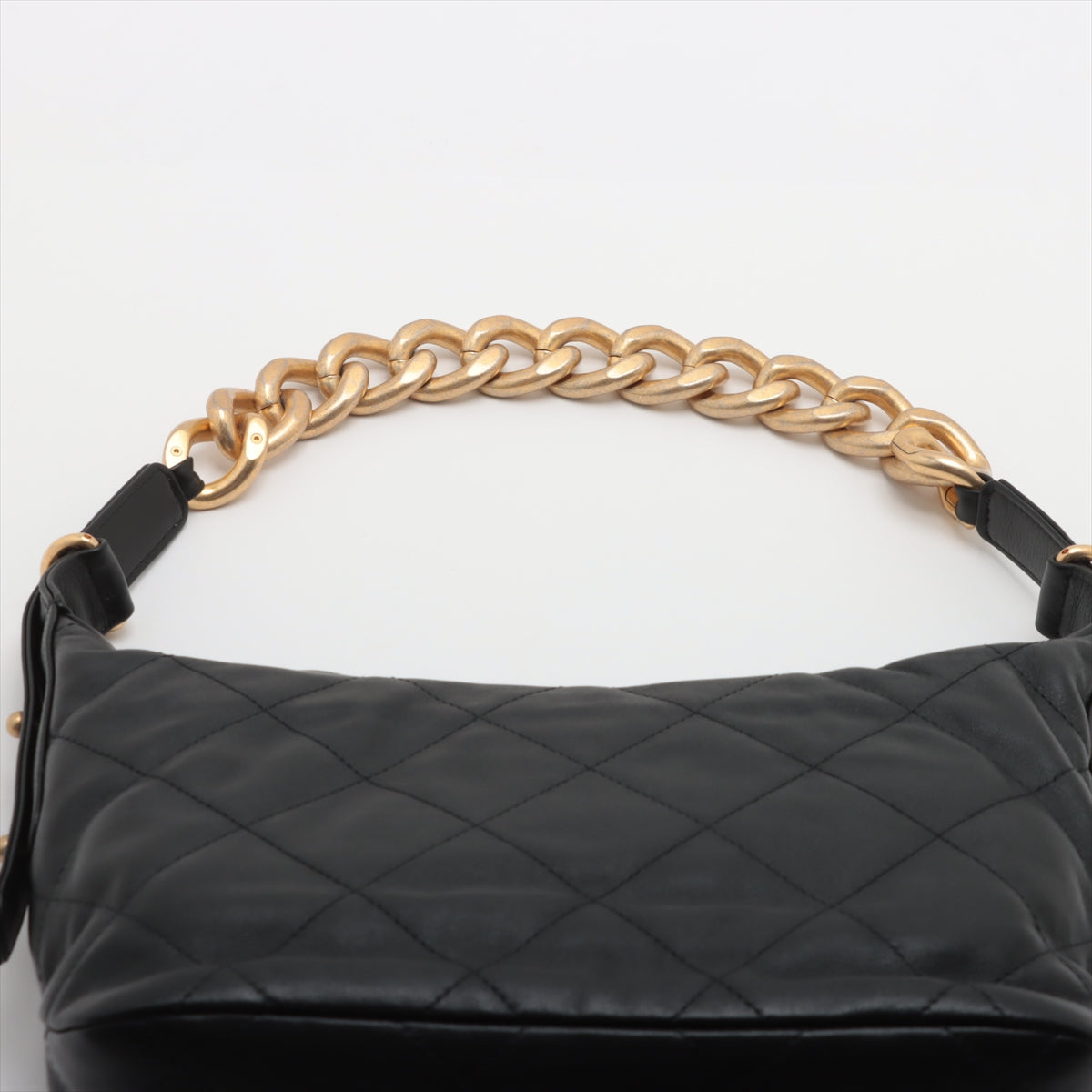 Chanel Lambskin  Chain Shoulder Bag Black G  AS2910 ay