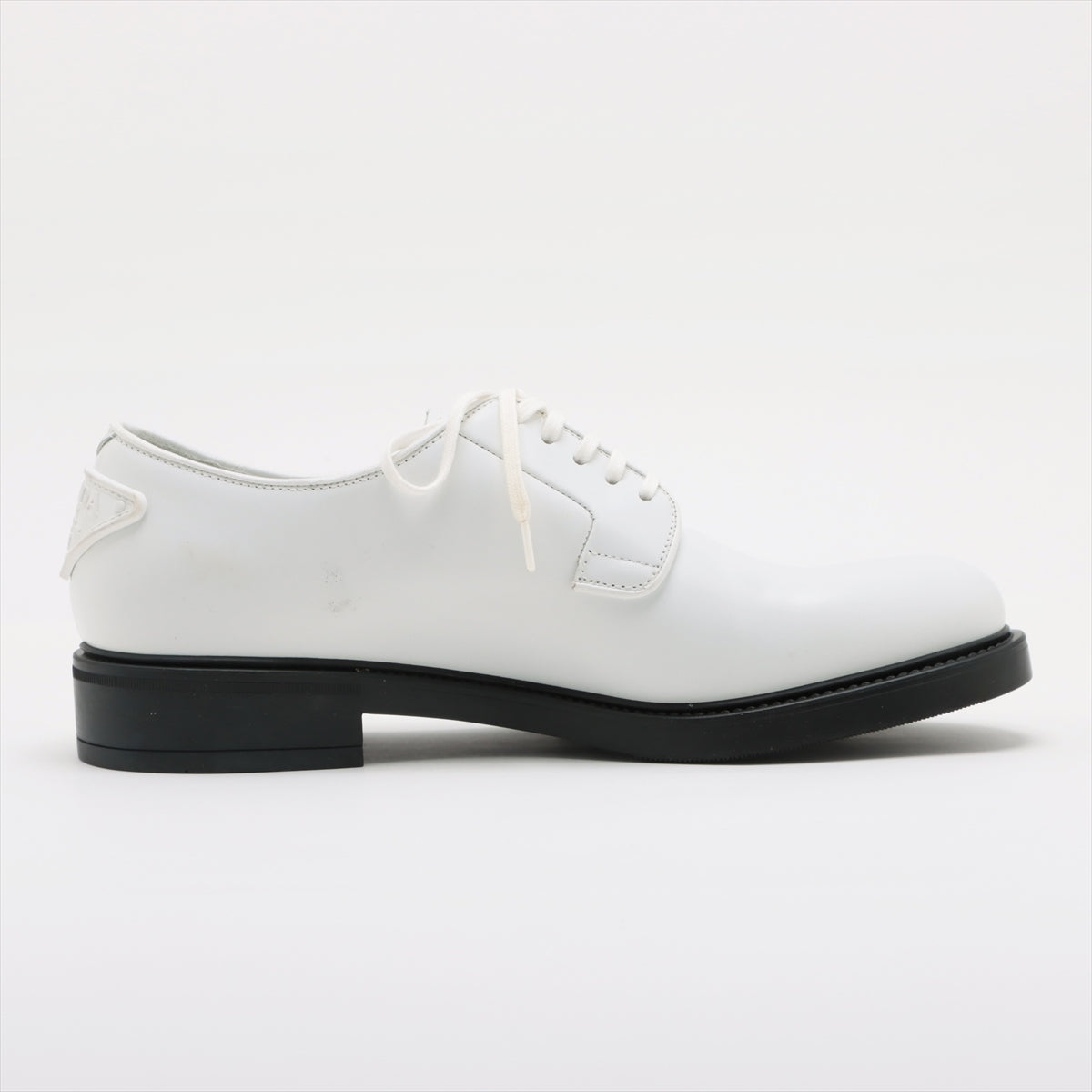 Prada 5 1/2  Leather Shoes White 2EG394 Logo