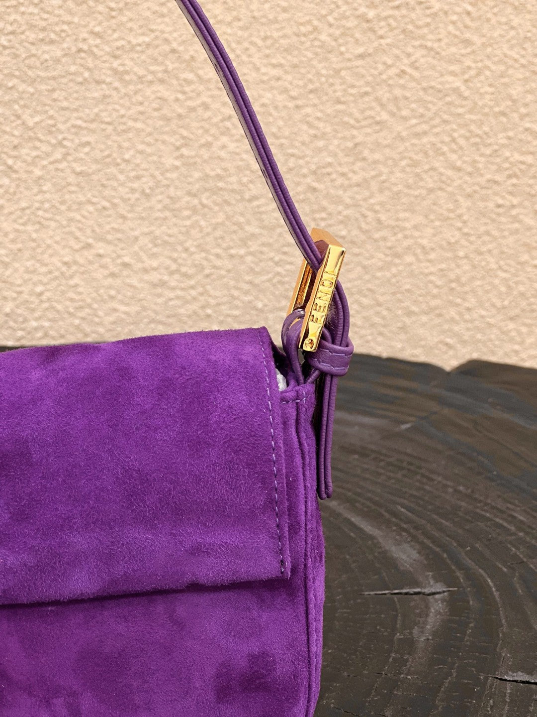 Fendi Baguette Purple Bag For Woman 25cm/9.5in