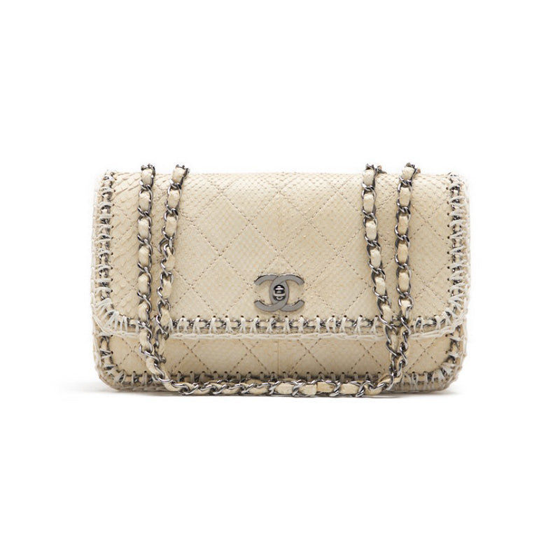 CHANEL 【CHANEL】 Turnrock Chain Shoulder Pearson Leather Ivory (Silver G)  Shoulder Bag Ladies Shoulder Bag 【 Delivery】 Ladies Shoulder Bag Free Delivery Ladies Shoulder Bag Free Delivery Ladies Shoulder