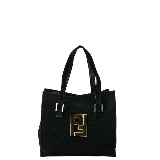 Fendi FF Logo Tote Bag Shoulder Bag 2WAY Black   Fendi