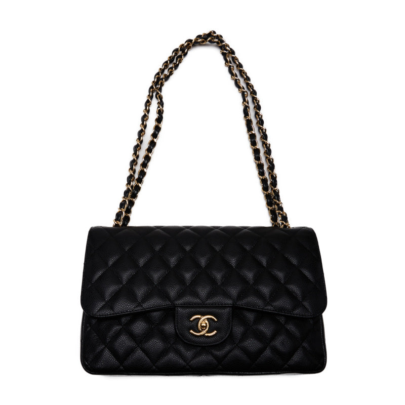 CHANEL Deca Double Flap Turnlock Chain Shoulder Caviar S Black  Shoulder Bag Mini Shoulder Bag  Shoulder Bag Hybrid