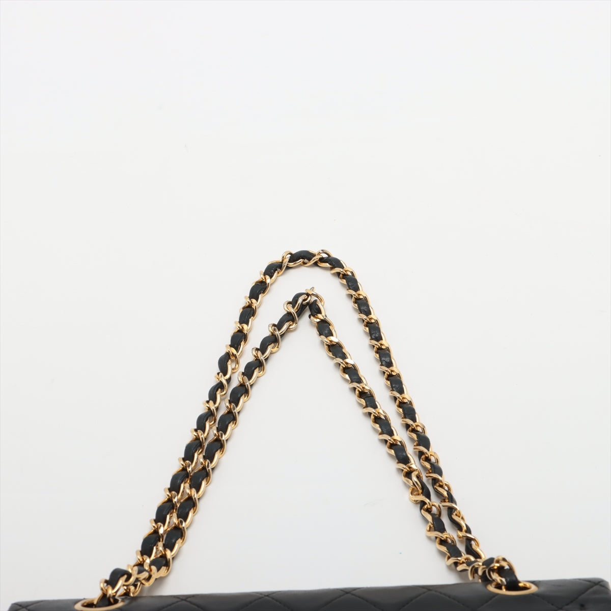 Chanel Matrasse  Double Flap Double Chain Bag Black G  1st Turn-Lock Speech