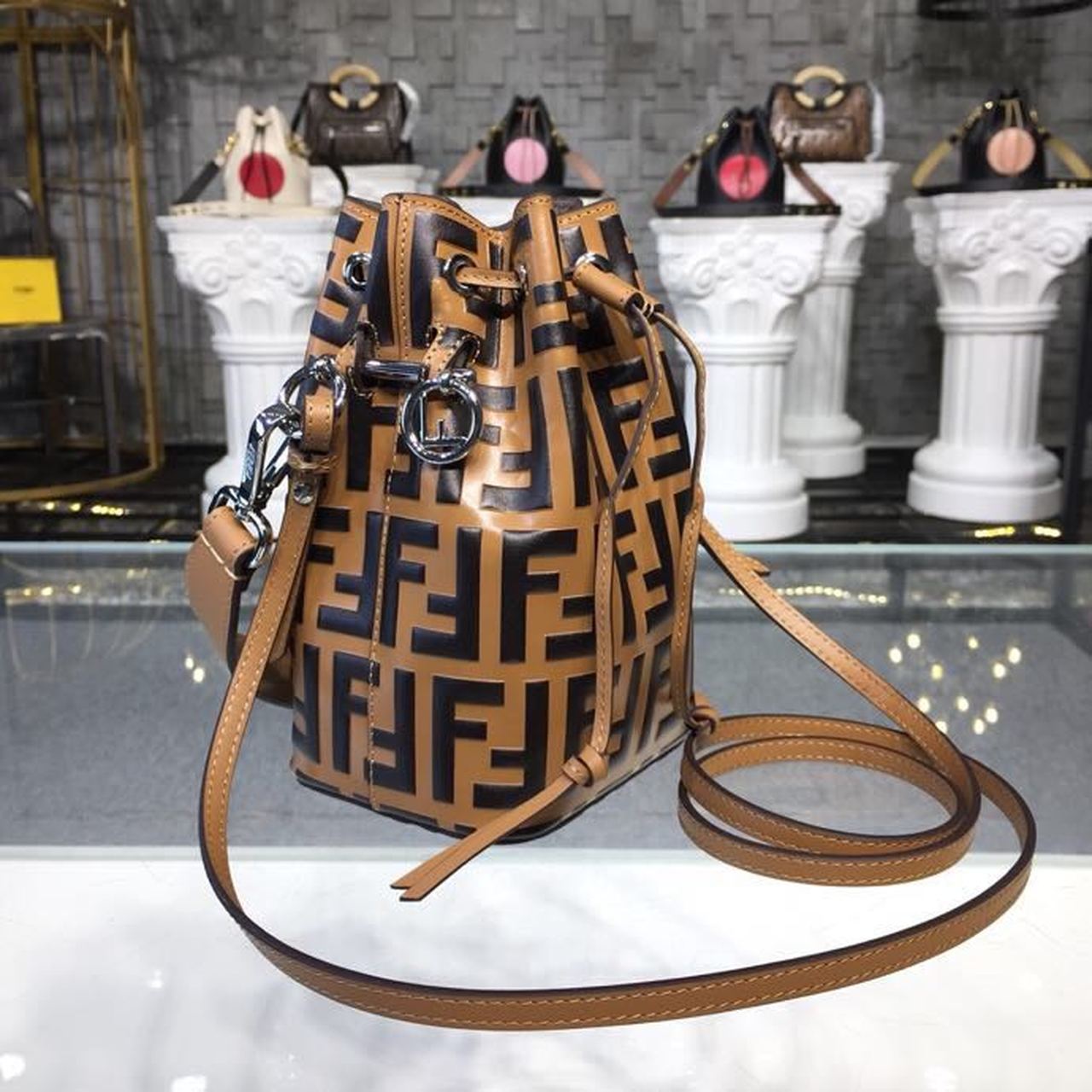 Fendi Mon Tresor Bucket Bag Brown/Black