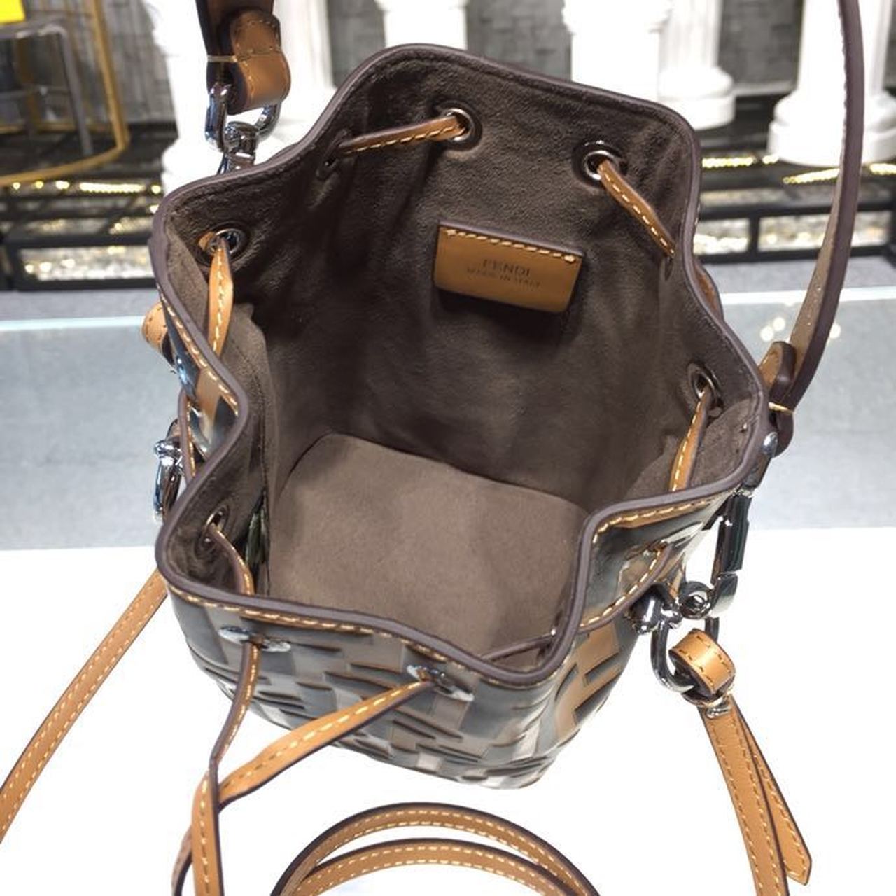 Fendi Mon Tresor Bucket Bag Brown/Black