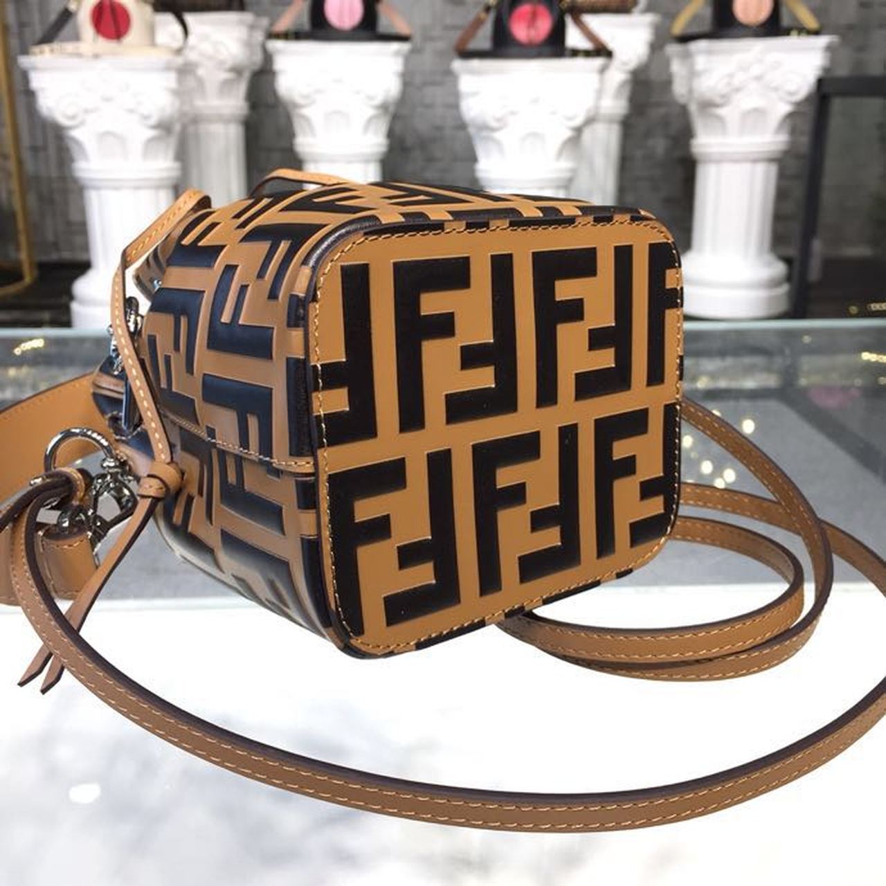 Fendi Mon Tresor Bucket Bag Brown/Black