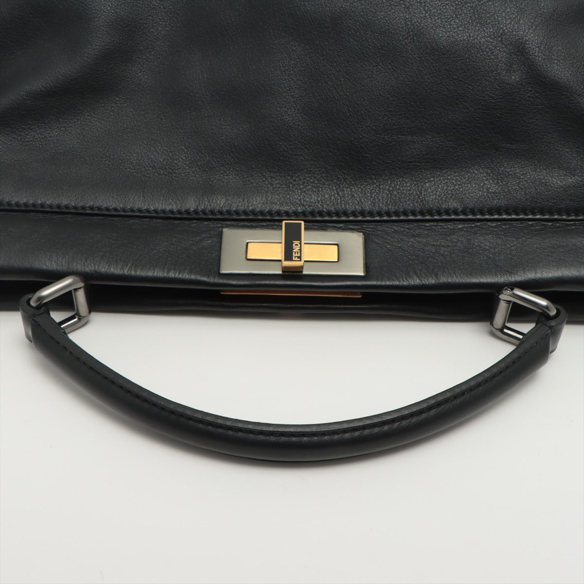 Fendi Peekaboo Lodge 2WAY Handbag Black 8BN210